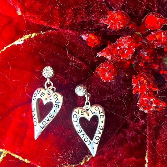 Brighton BELLA MIA Crystal Heart Reversible Necklace Bracelet Earrings RARE - Picture 7 of 16